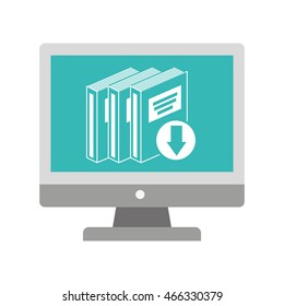 electronic book online icon vector illustration graphic