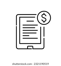 Electronic book reader. Ebook digital library subscription. Pixel perfect icon