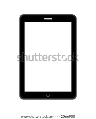 electronic book in tablet isolated icon design