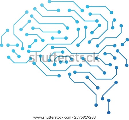 Electronic Brain Circuit Ai Technology Concept. Digital AI Brain. AI Technology Artificial General Intelligence Icon