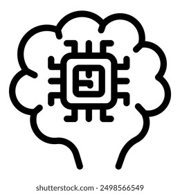Electronic brain representing the concept of artificial intelligence and machine learning
