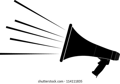 electronic bullhorn or megaphone detailed symbol