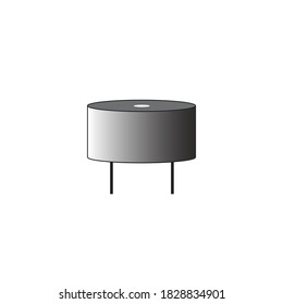 electronic buzzer on white background