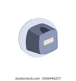 electronic cable organizer cartoon. bag computer, box wire, top table electronic cable organizer sign. isolated symbol vector illustration