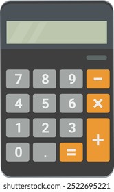 Calculadora electrónica (diseño plano, recortado)