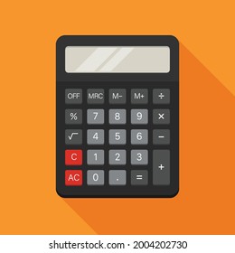 Electronic calculator in flat style. Vector illustration