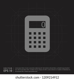 Electronic calculator icon - Black Creative Background - Free vector icon