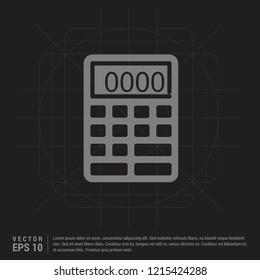 Electronic calculator icon - Black Creative Background - Free vector icon