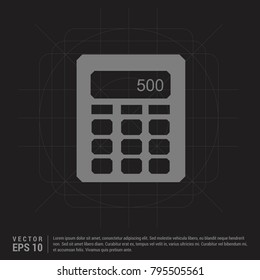 Electronic calculator icon Black Creative Background