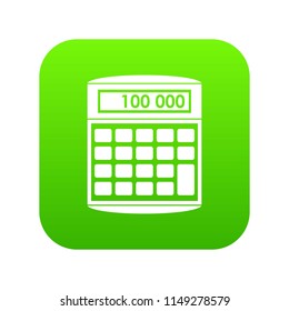 An electronic calculator icon digital green for any design isolated on white vector illustration