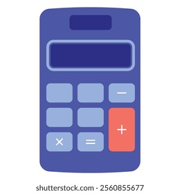 Electronic calculator icon in flat style