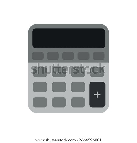 Electronic calculator icon in flat style
