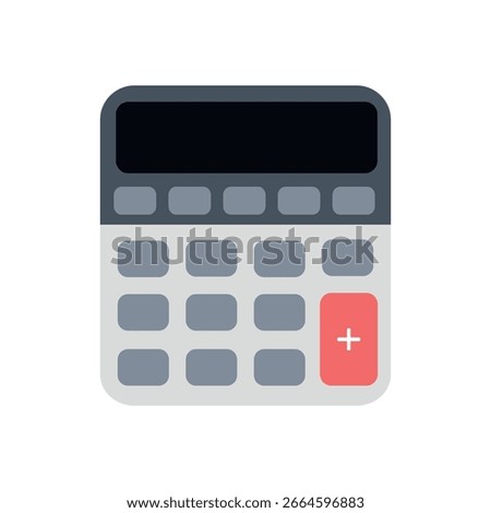 Electronic calculator icon in flat style