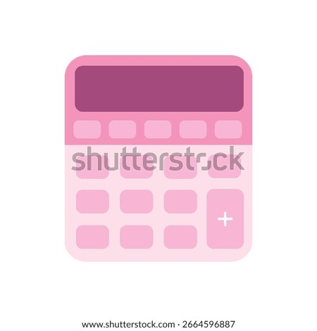 Electronic calculator icon in flat style