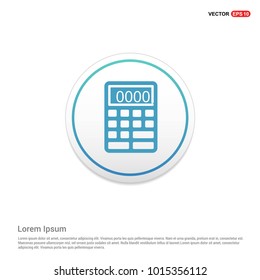 Electronic calculator icon Hexa White Background icon template