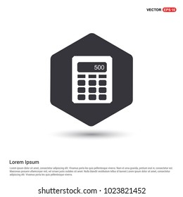 Electronic calculator icon Hexa White Background icon template