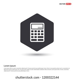 Electronic calculator icon Hexa White Background icon template - Free vector icon