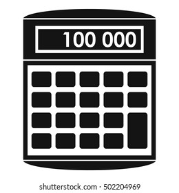 An electronic calculator icon. Simple illustration of calculator vector icon for web
