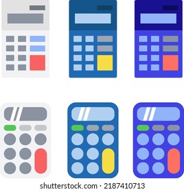 Icono de calculadora electrónica de estilo plano. Ilustración vectorial.