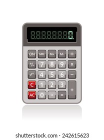 electronic calculator isolated on white background