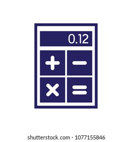 Electronic calculator, mathematics, financial technology vector icon