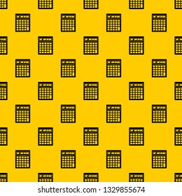 Electronic calculator pattern seamless vector repeat geometric yellow for any design
