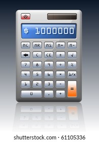 Electronic calculator, vector illustration