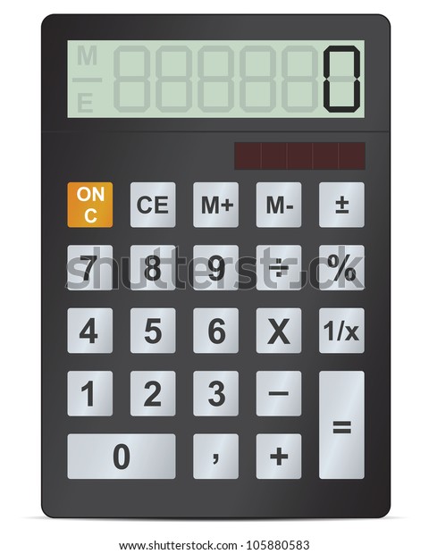 Electronic Calculator Vector Illustration Stock Vector Royalty Free