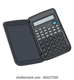 electronic calculator vector illustration isolated on white back