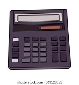 electronic calculator vector illustration isolated on white back