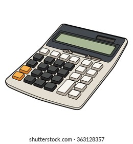 electronic calculator vector illustration isolated on white back