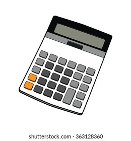 electronic calculator vector illustration isolated on white back