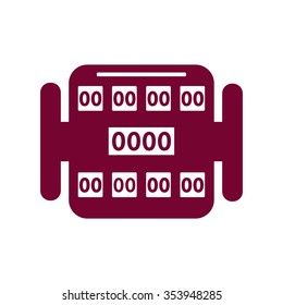 electronic calendar icon, vector illustration. Flat design style