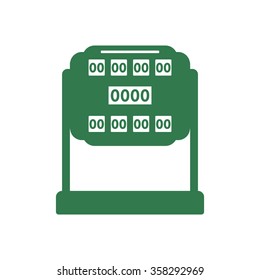 electronic calendar icon, vector illustration. Flat design  
