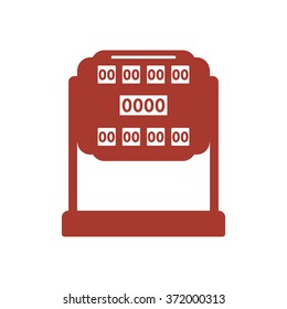 electronic calendar icon, vector illustration. Flat design style