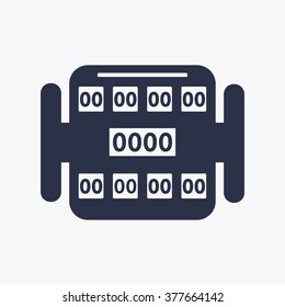 electronic calendar icon, vector illustration. Flat design  