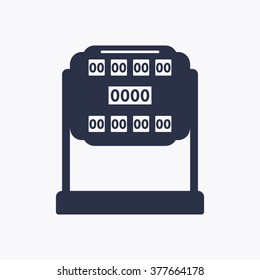 electronic calendar icon, vector illustration. Flat design style