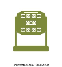 electronic calendar icon, vector illustration. Flat design style