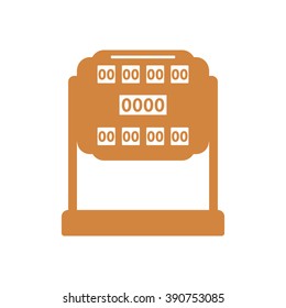 electronic calendar icon, vector illustration. Flat design style