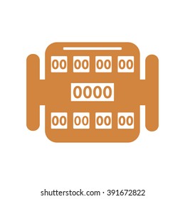 electronic calendar icon, vector illustration. Flat design style