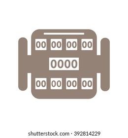 electronic calendar icon, vector illustration. Flat design style