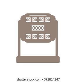 electronic calendar icon, vector illustration. Flat design style
