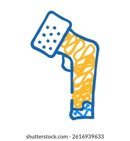 electronic callus remover doodle icon sketch vector. electronic callus remover sign. isolated symbol illustration
