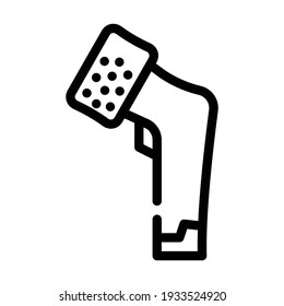 electronic callus remover line icon vector. electronic callus remover sign. isolated contour symbol black illustration