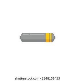 Electronic capacitor icon flat vector. Component resistor. Circuit resistor isolated