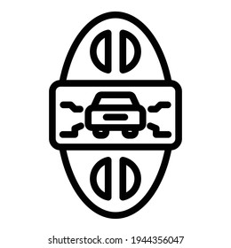 Electronic car key icon. Outline electronic car key vector icon for web design isolated on white background