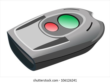 electronic car key isolated on a white background