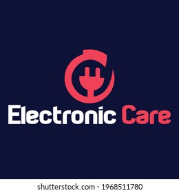 Electronic Care simple vector illustration logo