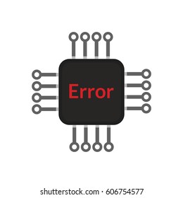 Electronic chip, abstract vector design.
