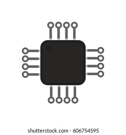 Electronic chip, abstract vector design.